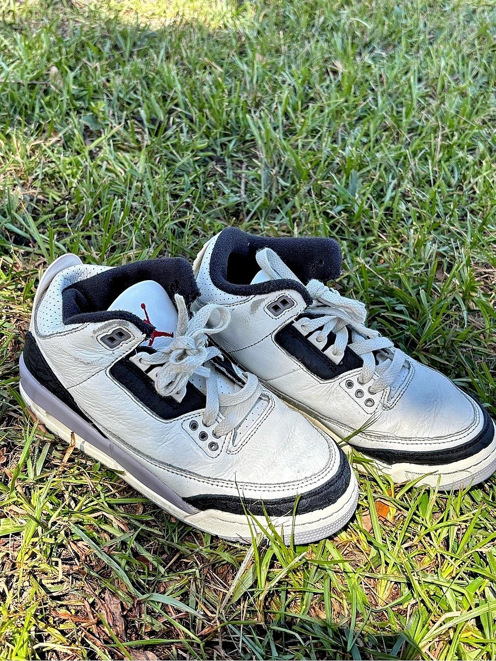 Jordan 4 Retro Kids Sneakers White & Black US 4Y